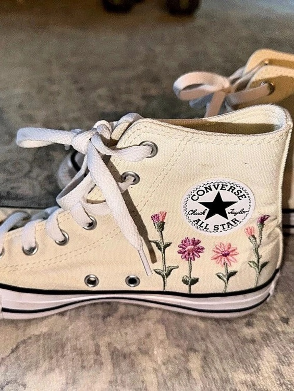 Converse Chuck Taylor All Star Floral High Top Sneakers Girls US 4